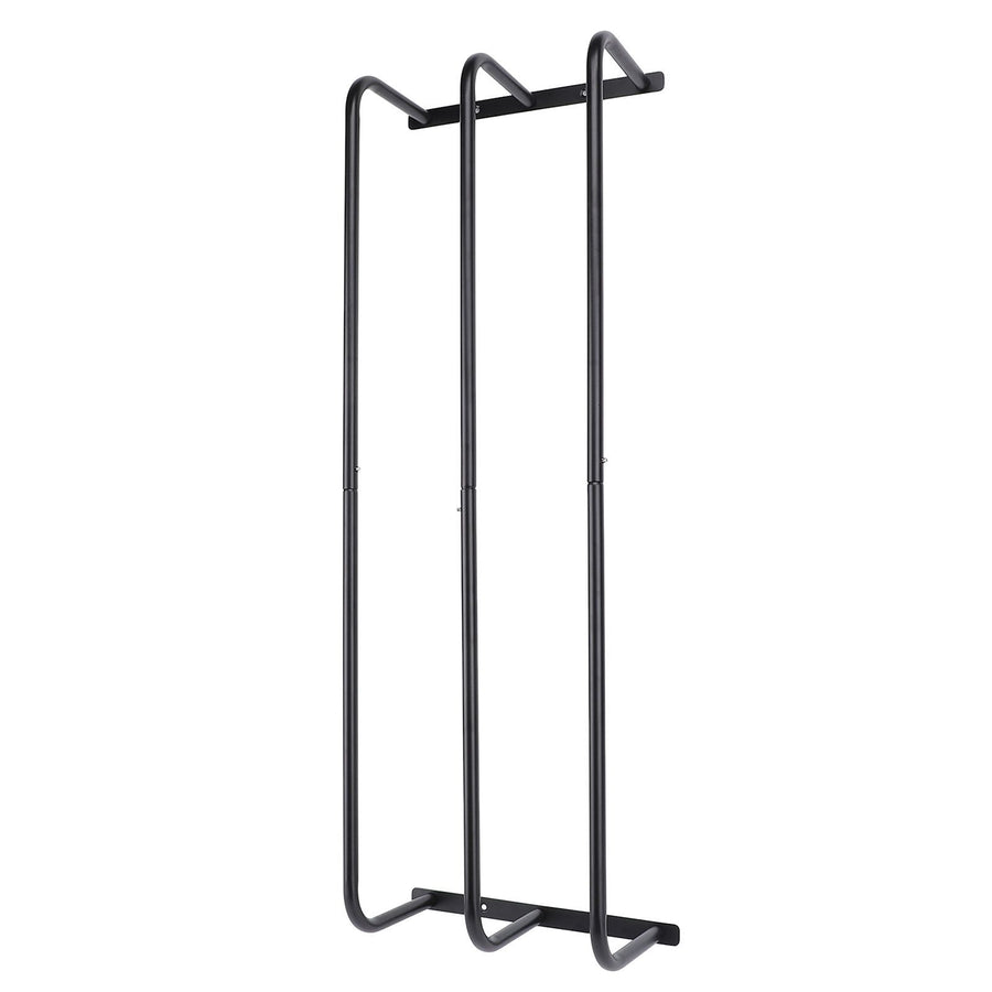 Rolled Towels Rack Three Tubes Iron Wall Mounted Bath Towel Holder Vertical Towel Rack for Bathroom Black
