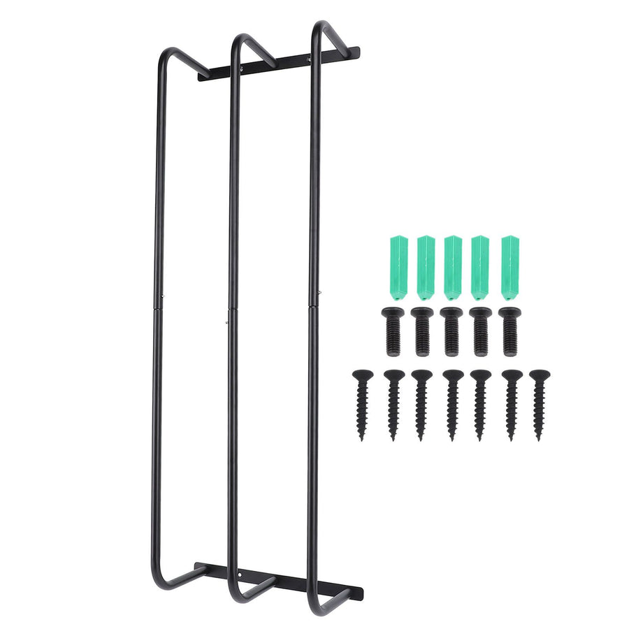 Rolled Towels Rack Three Tubes Iron Wall Mounted Bath Towel Holder Vertical Towel Rack for Bathroom Black