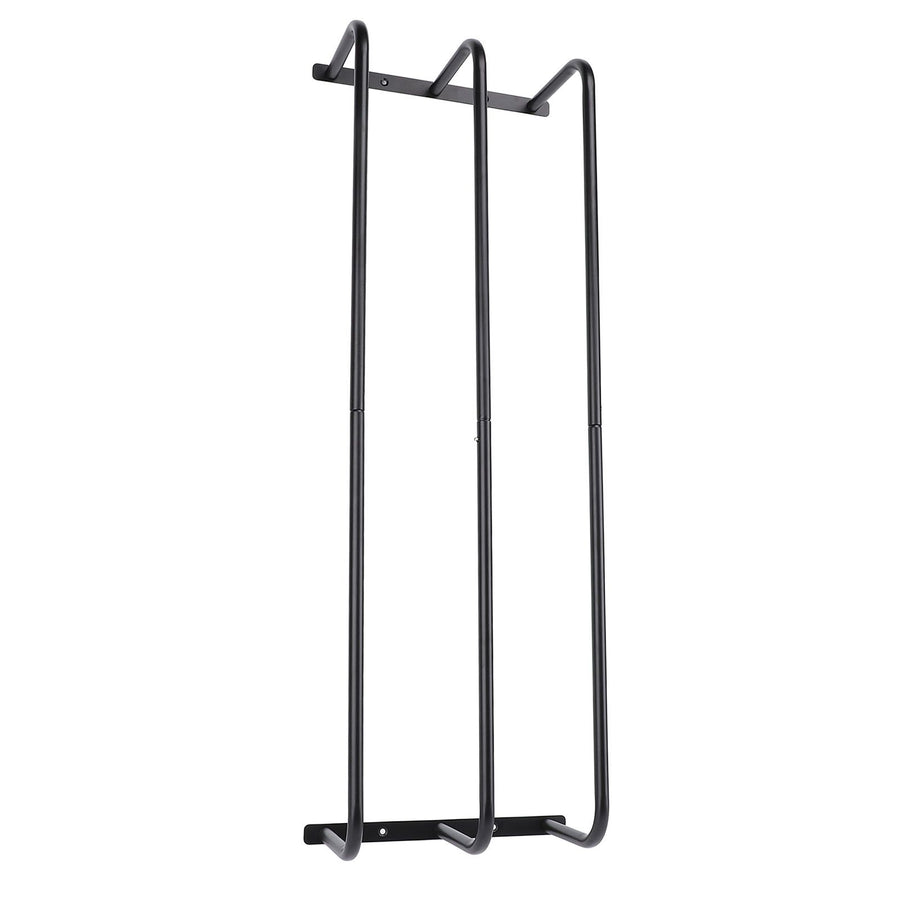Rolled Towels Rack Three Tubes Iron Wall Mounted Bath Towel Holder Vertical Towel Rack for Bathroom Black
