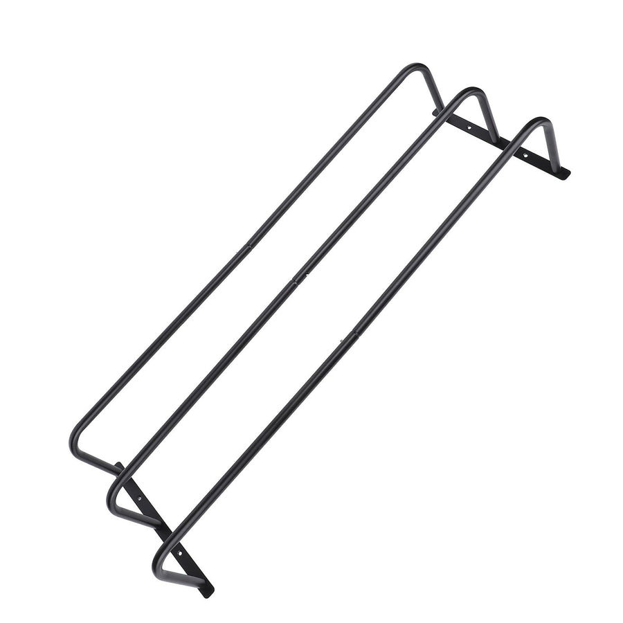 Rolled Towels Rack Three Tubes Iron Wall Mounted Bath Towel Holder Vertical Towel Rack for Bathroom Black