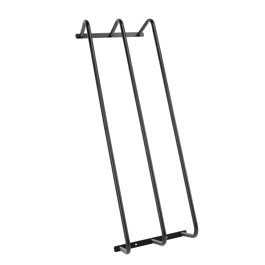 Rolled Towels Rack Three Tubes Iron Wall Mounted Bath Towel Holder Vertical Towel Rack for Bathroom Black