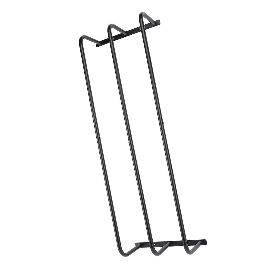 Rolled Towels Rack Three Tubes Iron Wall Mounted Bath Towel Holder Vertical Towel Rack for Bathroom Black