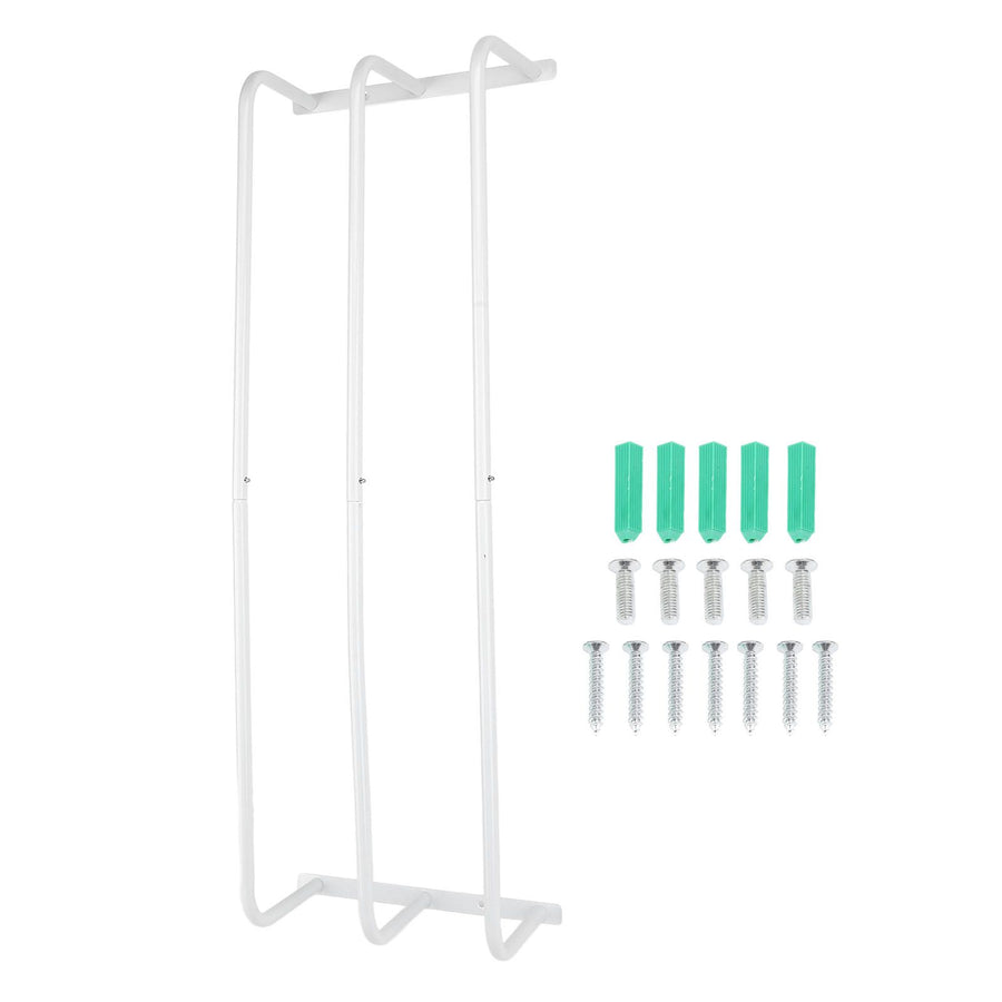 Rolled Towels Rack Three Tubes Iron Wall Mounted Bath Towel Holder Vertical Towel Rack for Bathroom White