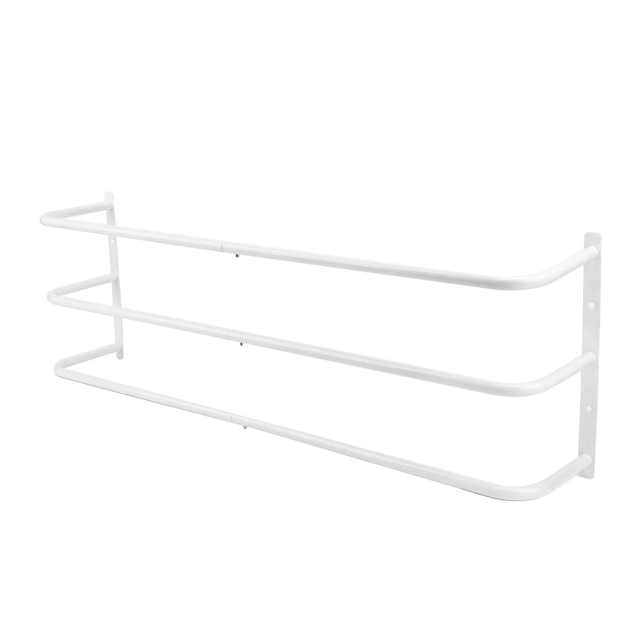 Rolled Towels Rack Three Tubes Iron Wall Mounted Bath Towel Holder Vertical Towel Rack for Bathroom White