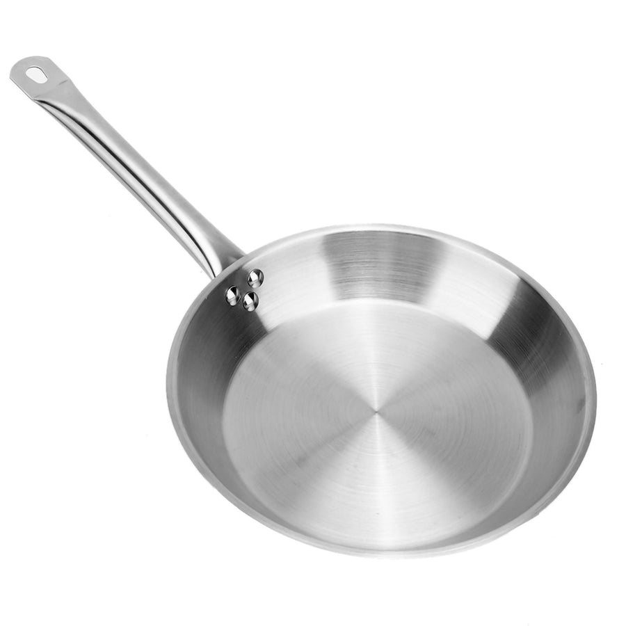 26 x 5cm Fry Pan Stainless Steel Steak Pot Composite Bottom Stew Meat Fried Eggs Cooking Tools