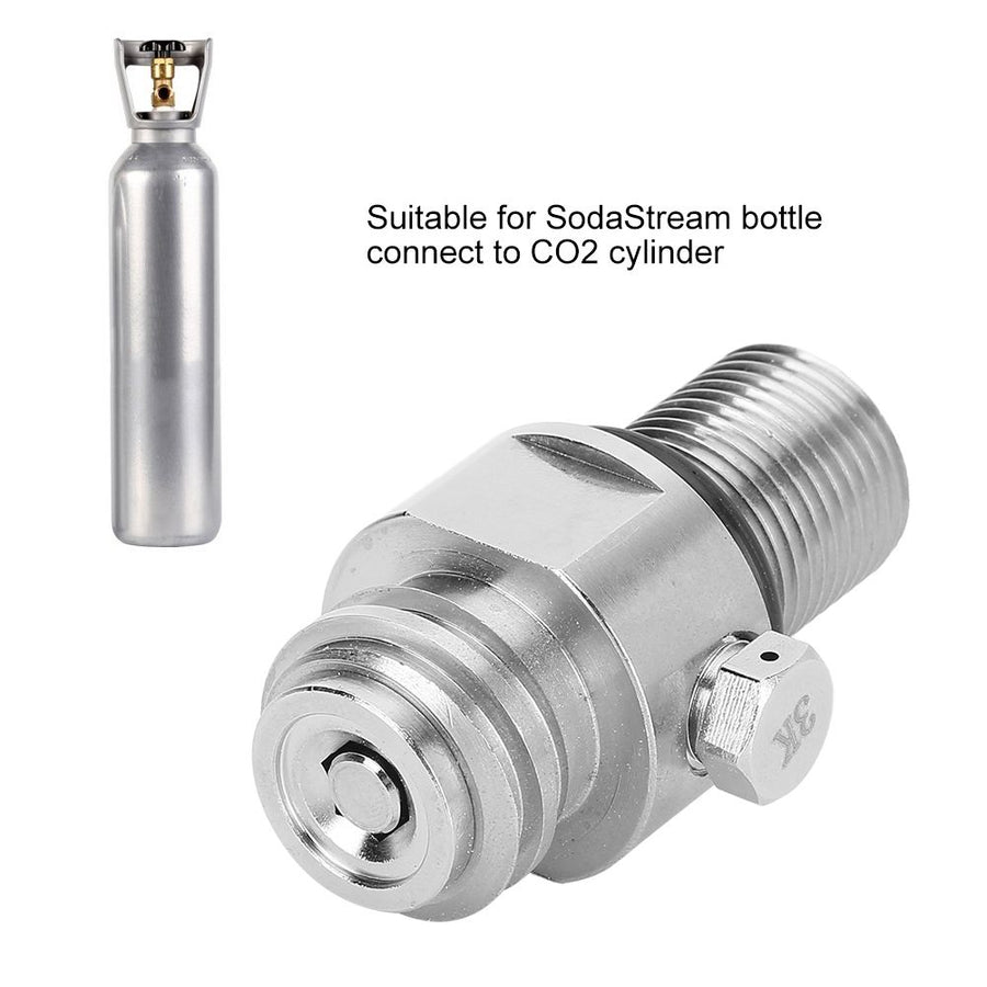 Soda Water Cylinder Valve Accessory M18x1.5 TR21-4 Thread for SodaStream Electroplating Silver