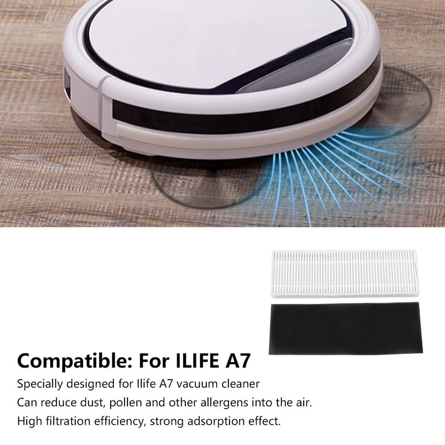 6Pcs Vacuum Cleaner Filter Kits Replacement Spare Parts Fit for Ilife A7 Sweeping Robot