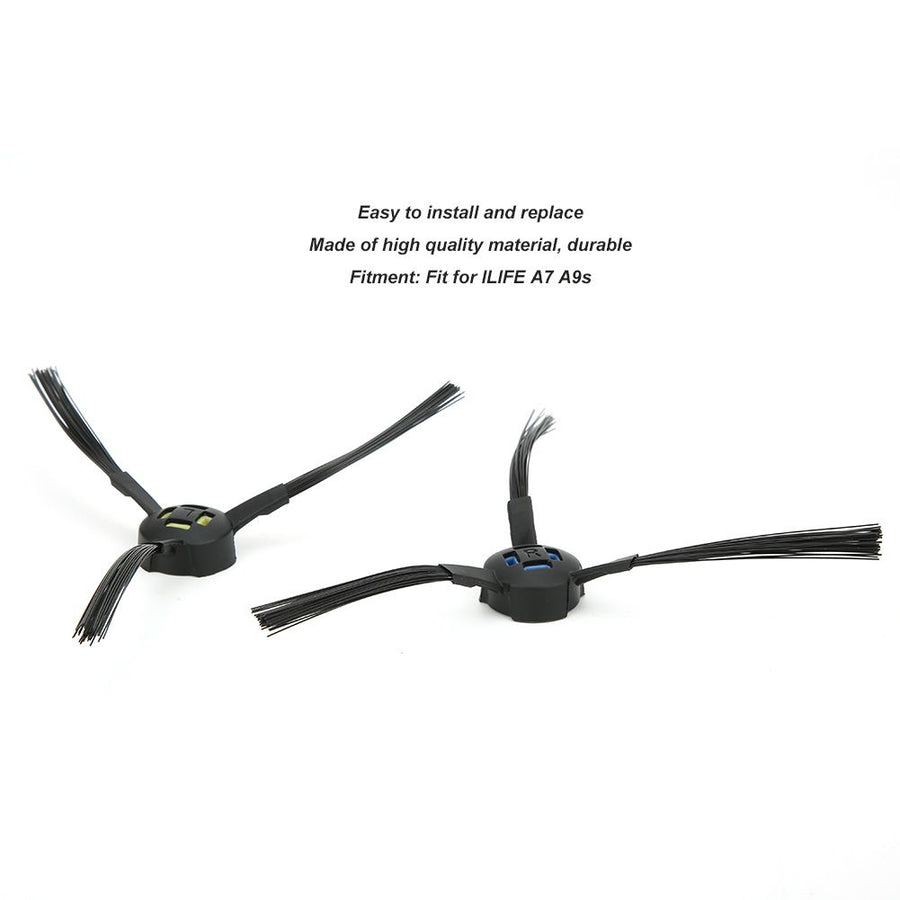 2 Set Vacuum Cleaner Filter Side Brush Rubber Brush Replacement Accessories Fit for ILIFE A7 A9s