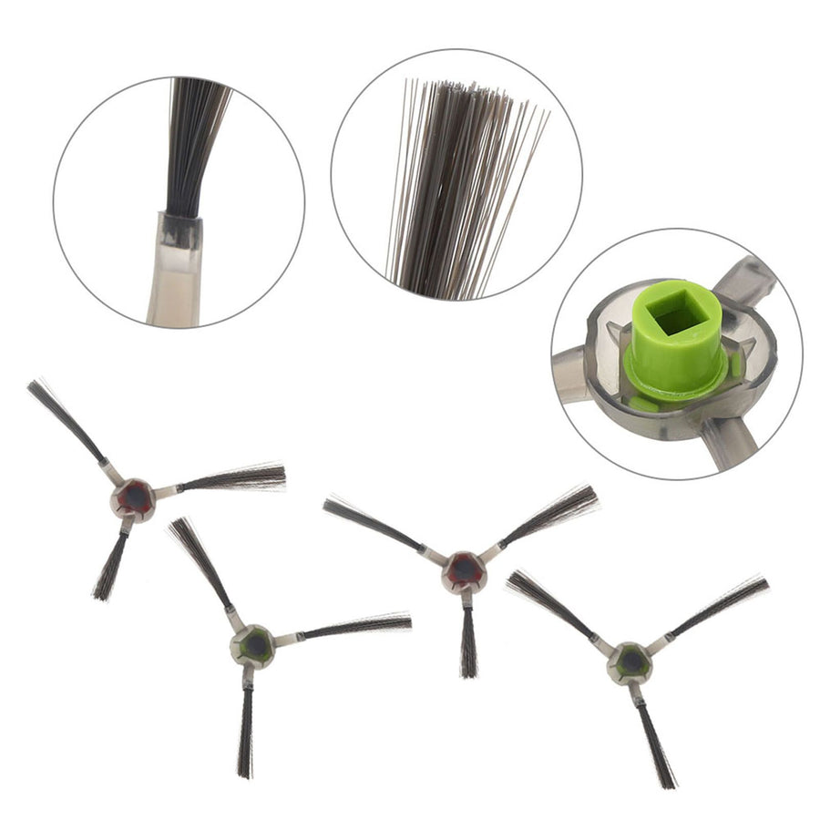 4PCS Side Brushes Replacement Fit for Deebot DE55 DE6G DD33 DJ35 Robotic Vacuum Cleaner