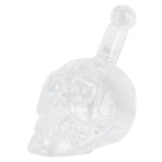 Skull Shape Glass Wine Bottle Transparent Whisky Bottle Container for Bar KTV Supplies350ml