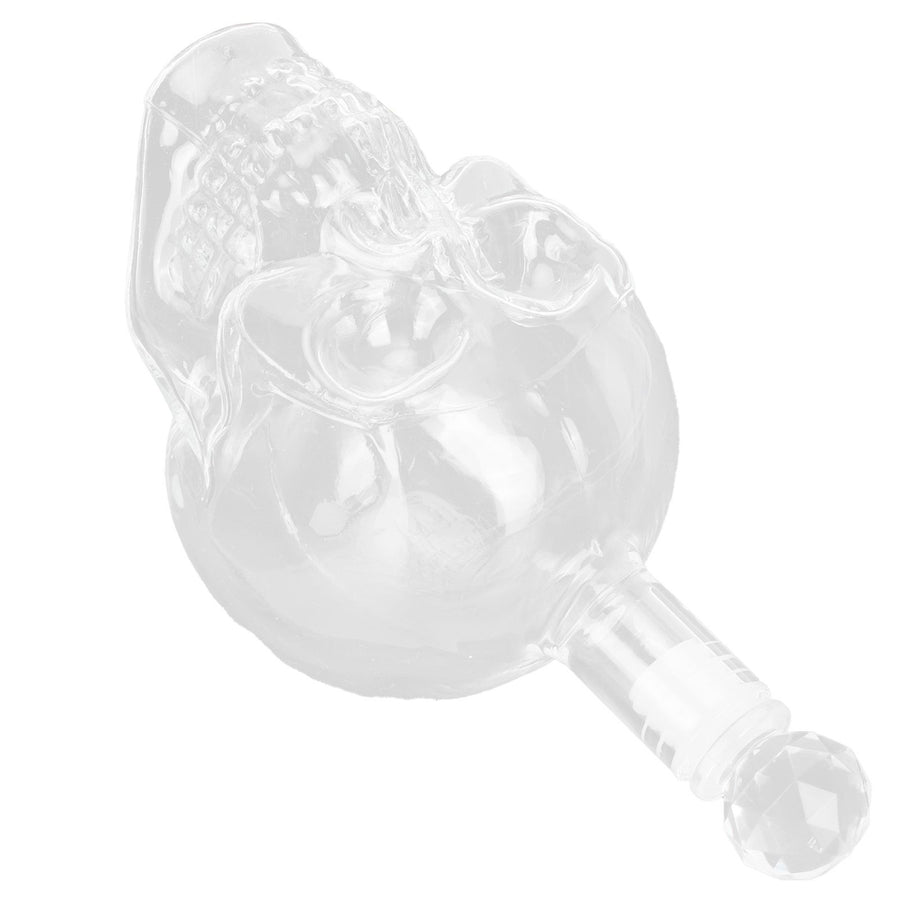 Skull Shape Glass Wine Bottle Transparent Whisky Bottle Container for Bar KTV Supplies350ml
