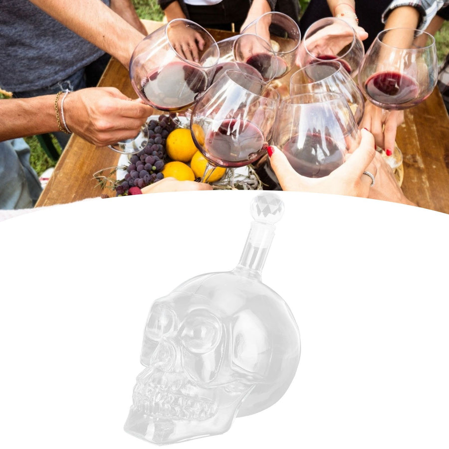550ml Innovative Skull Shape Wine Bottle High Borosilicate Glass Red Wine Bottle for KTV Bar