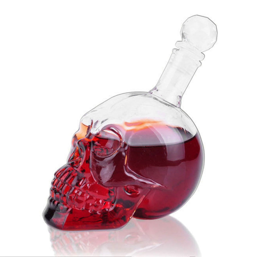 550ml Innovative Skull Shape Wine Bottle High Borosilicate Glass Red Wine Bottle for KTV Bar