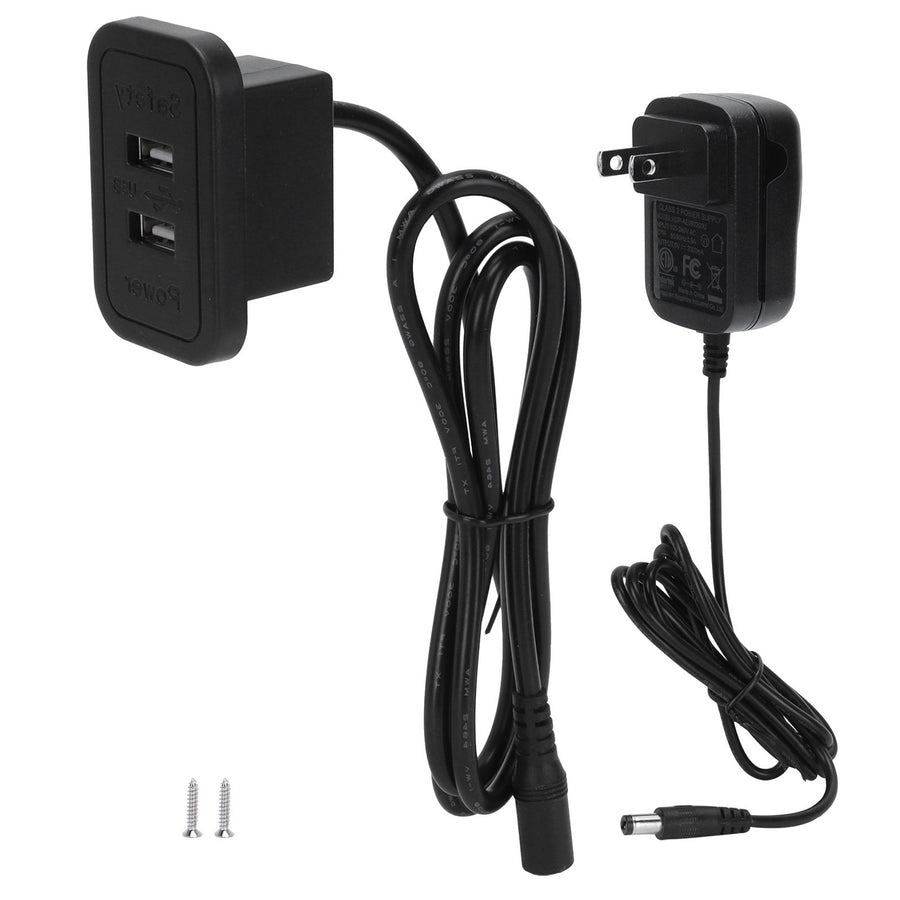 Recliner Chair Charger with Dual USB Port 5V 2A for Desktop Sofa Bedside FurnitureBlack US 100‑240V