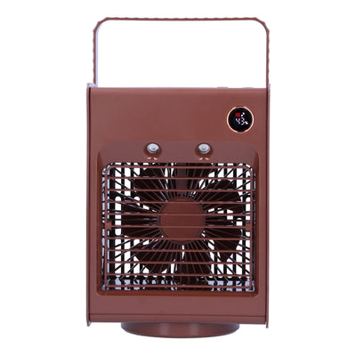 2 in 1 Oscillating Spray Humidification Fan with Light USB Charging Desktop Air Cooler Fan for Home(Café )