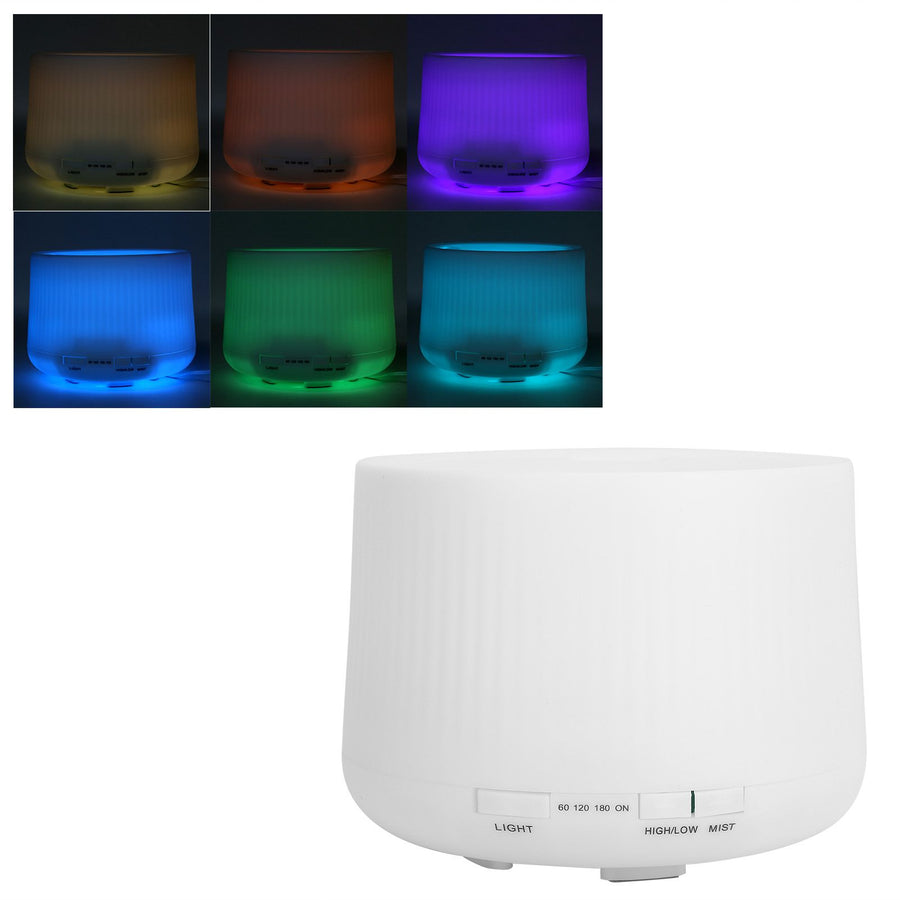 500ml Mini Humidifier with 7 LED Color Silent Ambient Light Aroma Diffuser 100‑240VEU Plug