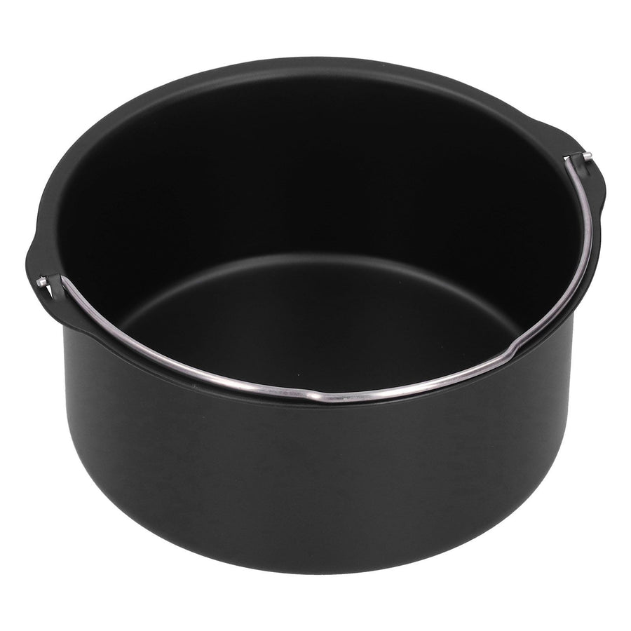 Cake Barrel Carbon Steel NonStick Cake Baking Tray Kitchen Electric Fryer Accessory(8in )