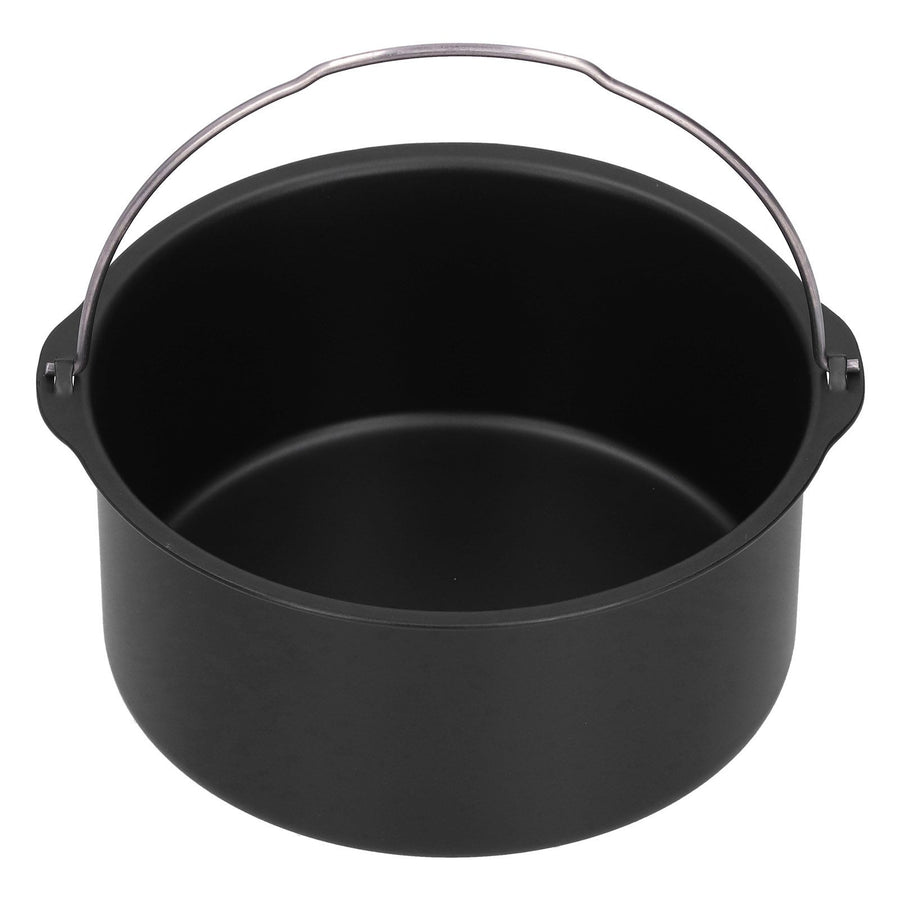 Cake Barrel Carbon Steel NonStick Cake Baking Tray Kitchen Electric Fryer Accessory(8in )