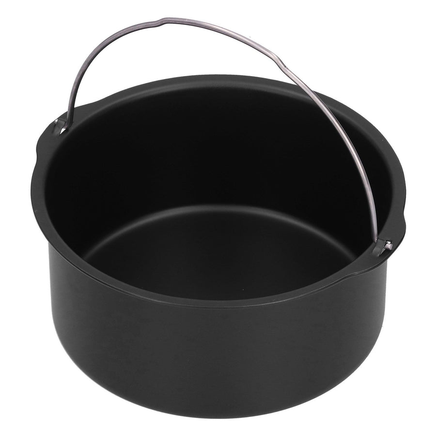Cake Barrel Carbon Steel NonStick Cake Baking Tray Kitchen Electric Fryer Accessory(8in )