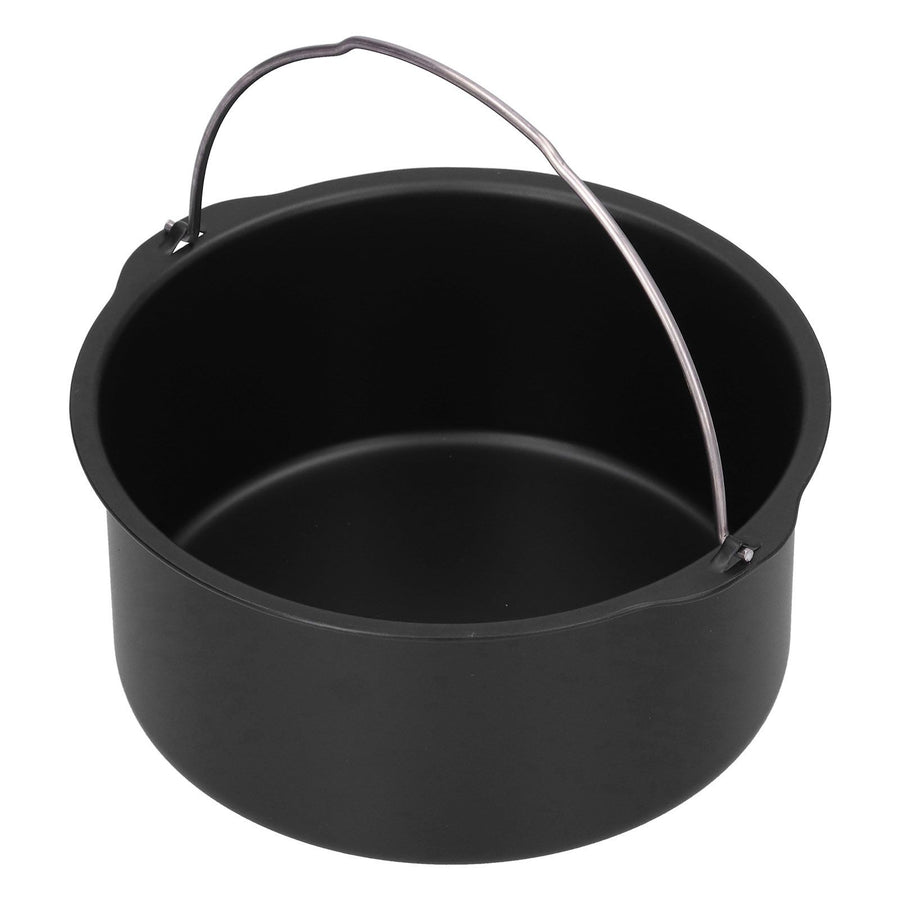 Cake Barrel Carbon Steel NonStick Cake Baking Tray Kitchen Electric Fryer Accessory(8in )