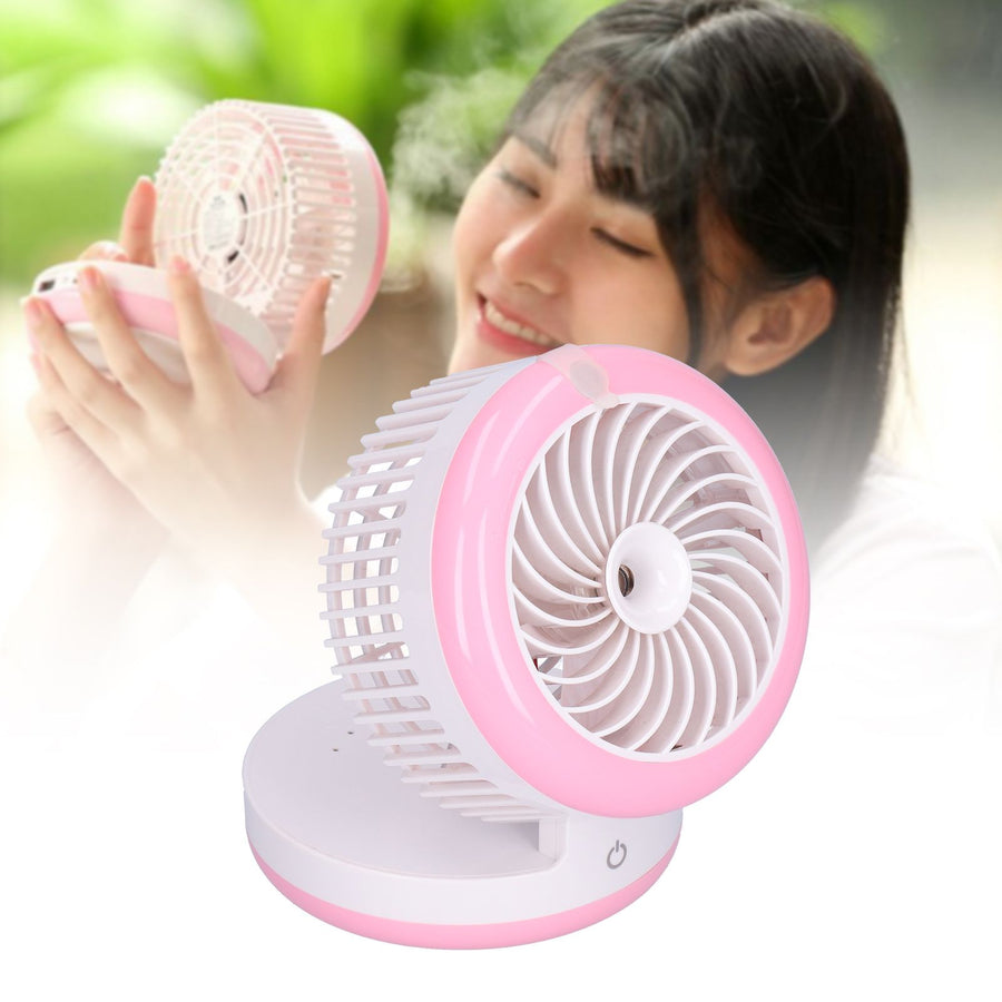 Desktop Humidifying Electric Fan Foldable Water Spray Mist Fan USB Charging for Home Office