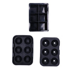 2PCS 6 Grid Ice Cubes Tray Silicone NonStick Ice Cubes Maker DIY Kitchen Accessories