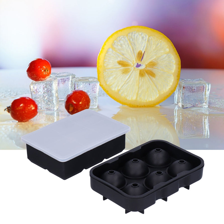 2PCS 6 Grid Ice Cubes Tray Silicone NonStick Ice Cubes Maker DIY Kitchen Accessories