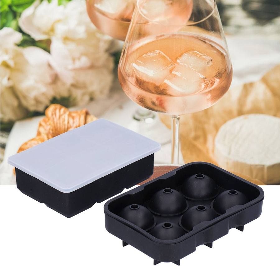 2PCS 6 Grid Ice Cubes Tray Silicone NonStick Ice Cubes Maker DIY Kitchen Accessories