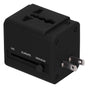 Worldwide Travel Adapter Intelligent Power Converter Plug CN USB Port Black