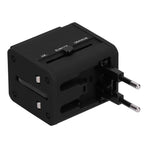 Worldwide Travel Adapter Intelligent Power Converter Plug CN USB Port Black