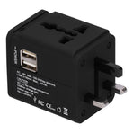 Worldwide Travel Adapter Intelligent Power Converter Plug CN USB Port Black