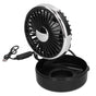 Car Fan 360° Rotatable Singlehead Electric Fan Three Speed Electric Fan with USB Powered Black Silver