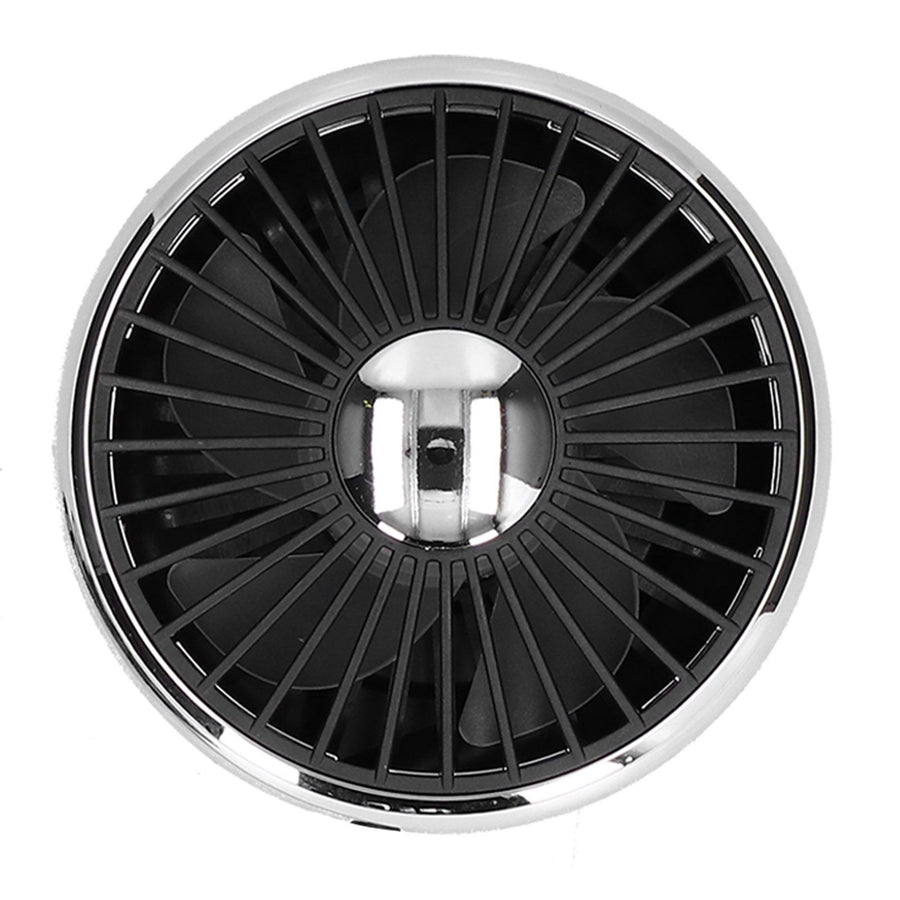 Car Fan 360° Rotatable Singlehead Electric Fan Three Speed Electric Fan with USB Powered Black Silver