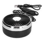 Car Fan 360° Rotatable Singlehead Electric Fan Three Speed Electric Fan with USB Powered Black Silver