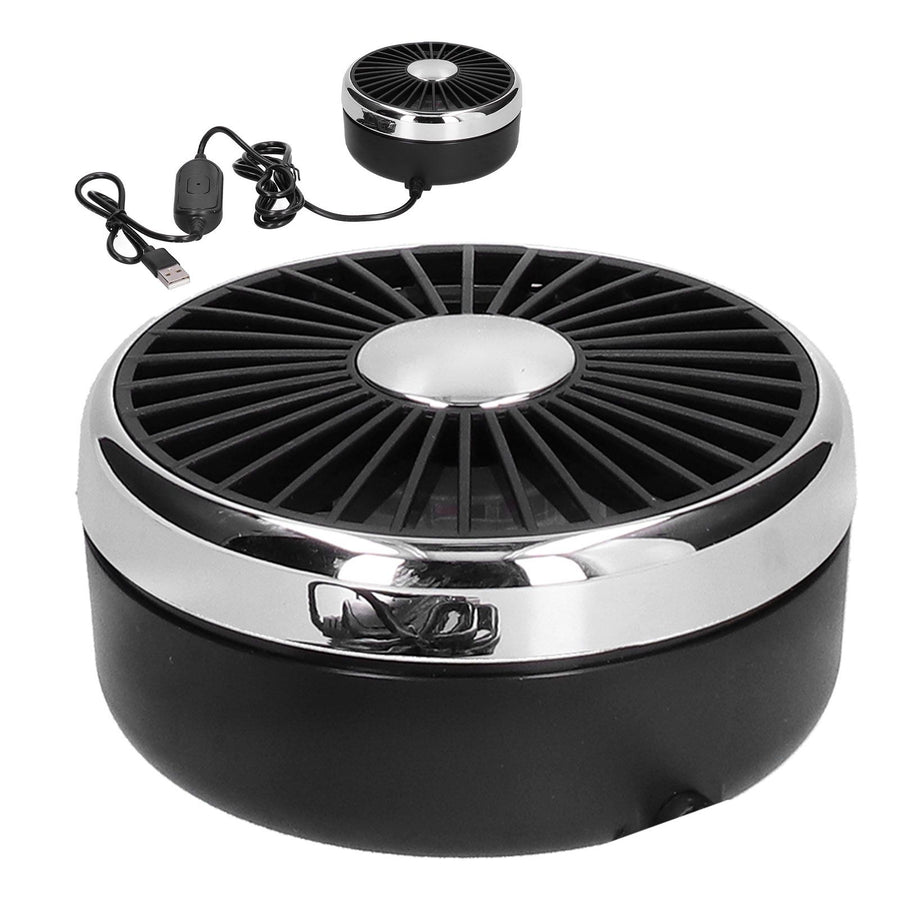 Car Fan 360° Rotatable Singlehead Electric Fan Three Speed Electric Fan with USB Powered Black Silver