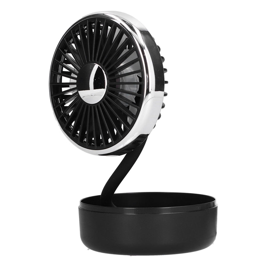 Car Fan 360° Rotatable Singlehead Electric Fan Three Speed Electric Fan with USB Powered Black Silver