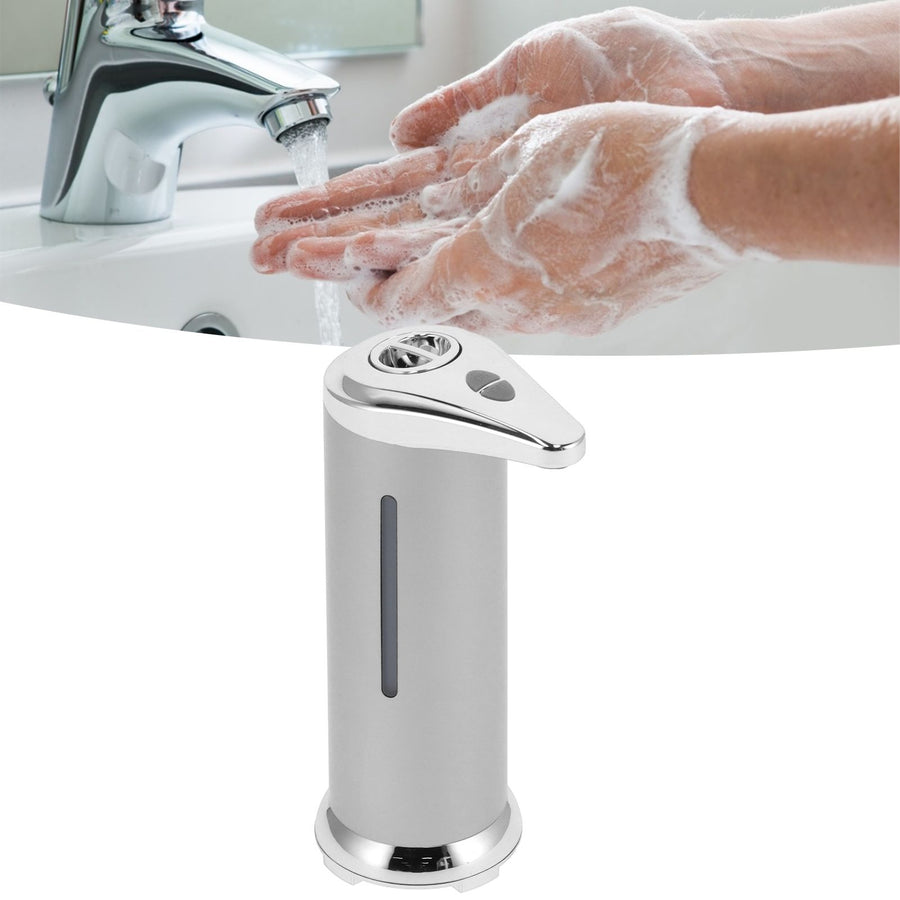 250ml Soap Dispenser Touchless Infrared Sensor Automatic Liquid Soap Dispenser for Home BathroomSilver