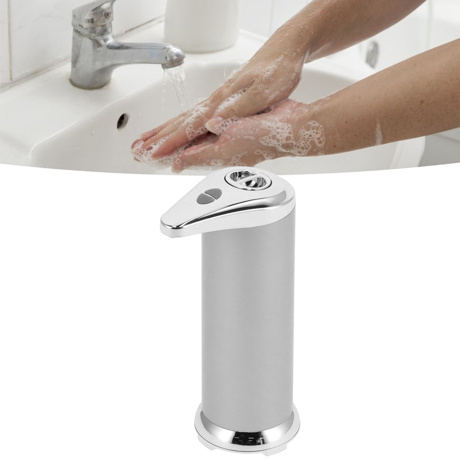 250ml Soap Dispenser Touchless Infrared Sensor Automatic Liquid Soap Dispenser for Home BathroomSilver