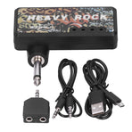 Electric Guitar Bass Headphone Amplifier with Audio Cable Adapter USB Charging Guitar Accessories