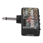 Electric Guitar Bass Headphone Amplifier with Audio Cable Adapter USB Charging Guitar Accessories