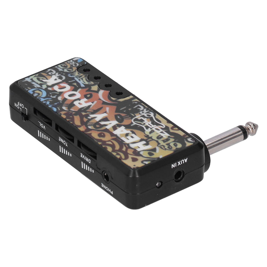 Electric Guitar Bass Headphone Amplifier with Audio Cable Adapter USB Charging Guitar Accessories