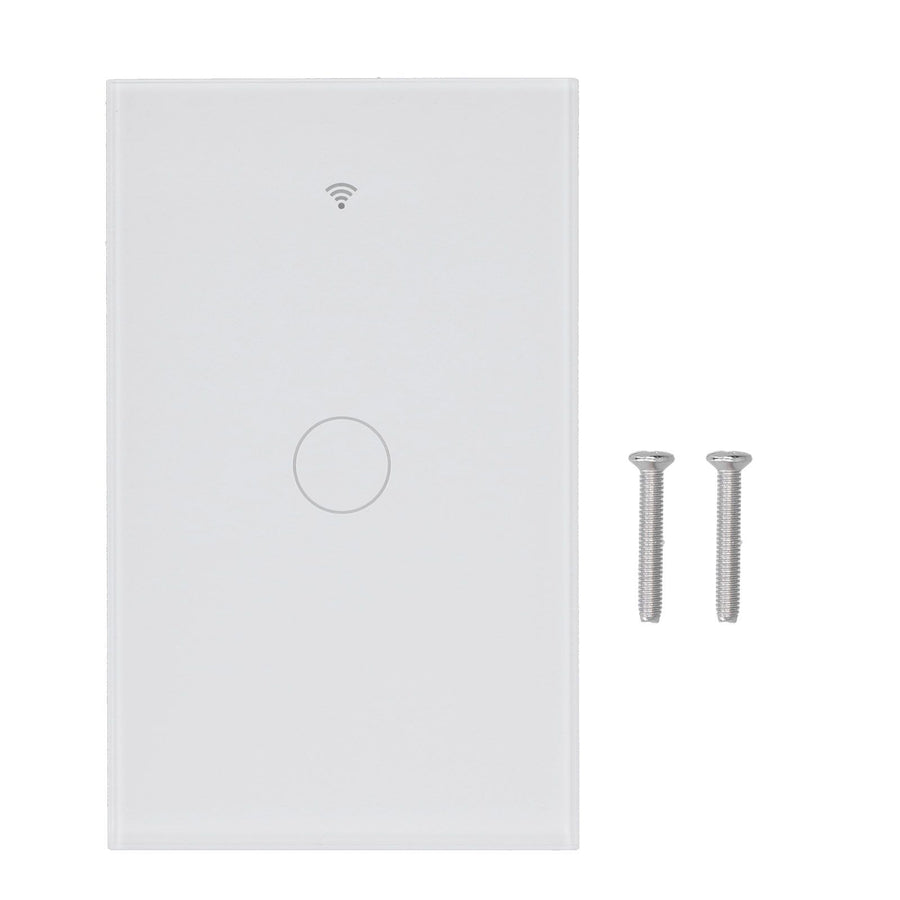 Remote Control Switch 1 Way Glass Voice Control NonCapacitance Touch Switch for Tuya Wide Voltage 100240V