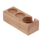 3‑Hole Composite Wood Coffee Handle Holder Rack Base Coffee Tamper Stand for Bar Coffee Shop