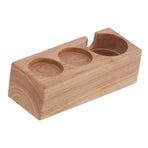 3‑Hole Composite Wood Coffee Handle Holder Rack Base Coffee Tamper Stand for Bar Coffee Shop