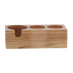 3‑Hole Composite Wood Coffee Handle Holder Rack Base Coffee Tamper Stand for Bar Coffee Shop