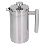 Stainless Steel Coffee Maker Portable Manual Coffee Pot Kettle Cup for Home Office1000ml