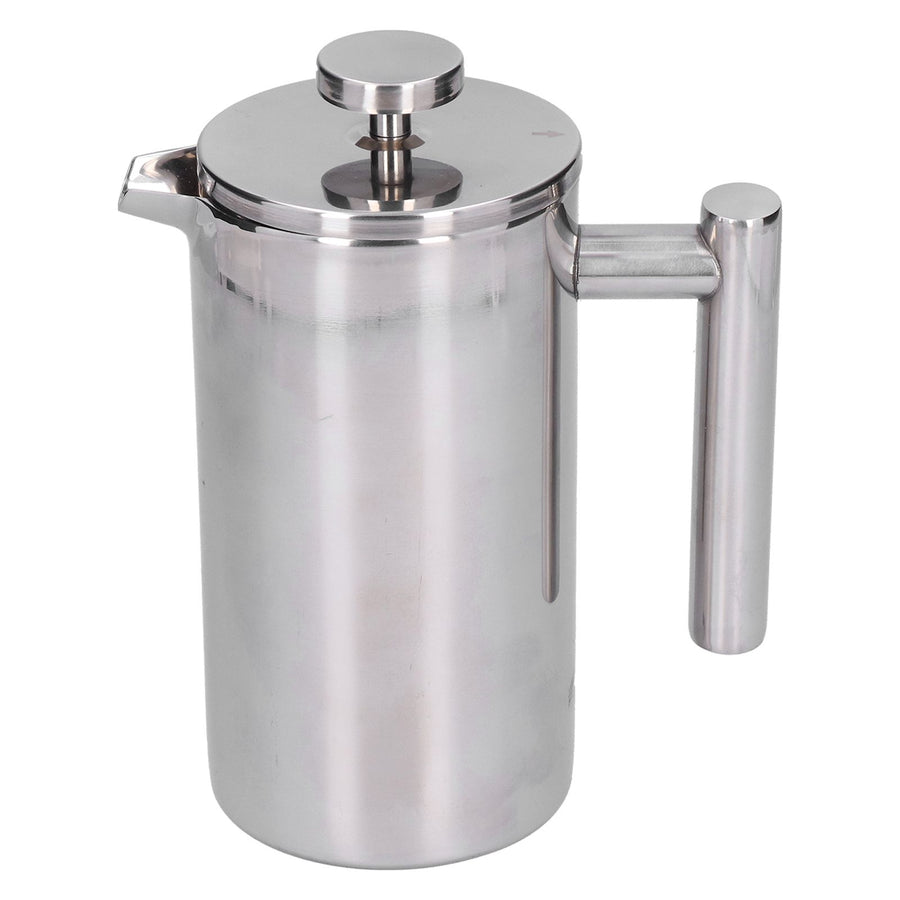 Stainless Steel Coffee Maker Portable Manual Coffee Pot Kettle Cup for Home Office1000ml