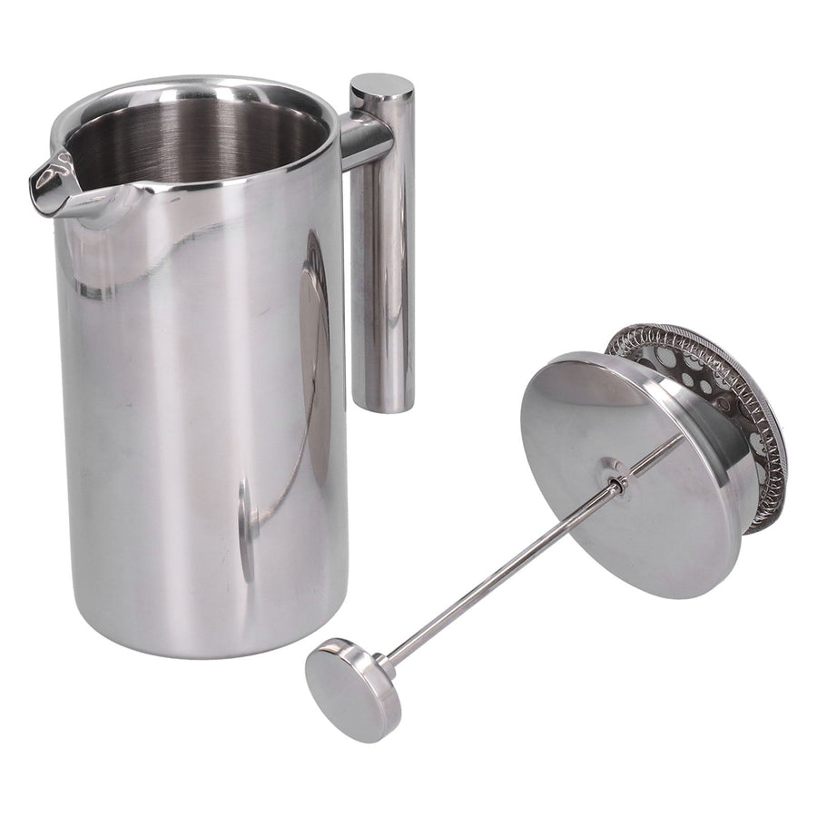 Stainless Steel Coffee Maker Portable Manual Coffee Pot Kettle Cup for Home Office1000ml
