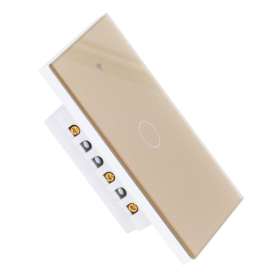 Single Touch Switch for Zigbee Tuya Remote Wall Switch Plate with Voice Control 100‑240VGold