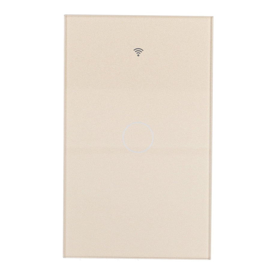 Single Touch Switch for Zigbee Tuya Remote Wall Switch Plate with Voice Control 100‑240VGold